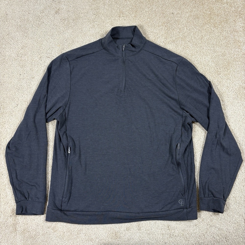 Cozy Earth Womens Quarter Zip Bamboo Sweatshirt Gray Sz M Sustainable Soft